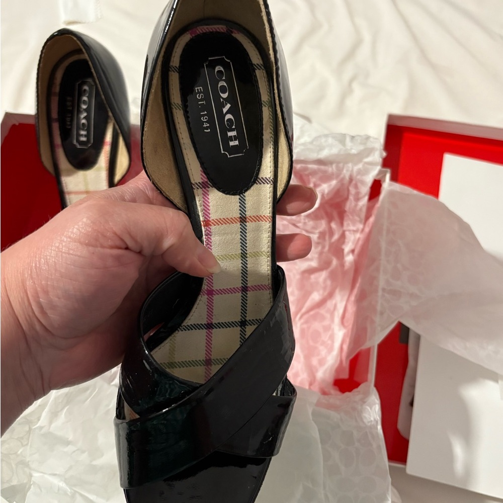 Coach Black Bardot Heels - Picture 9 of 16